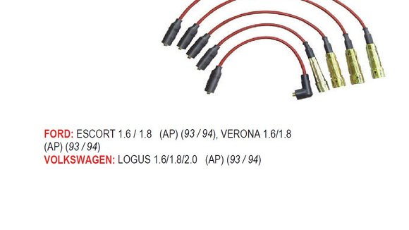 Imagen de JUEGO CABLES BUJIA VOLKSWAGEN LOGUS 1993/1995 CARBURADOR